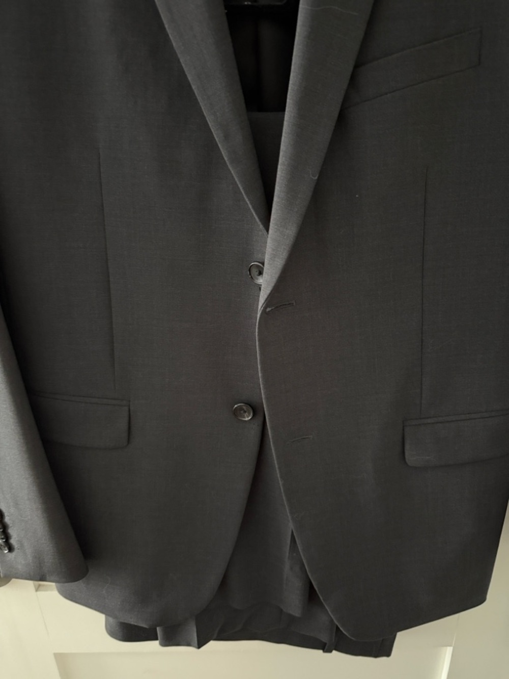 Theory Men's Dark Gray Two-Button Suit Jacket and Pants Set